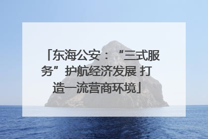 东海公安：“三式服务”护航经济发展 打造一流营商环境