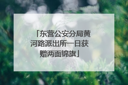 东营公安分局黄河路派出所一日获赠两面锦旗