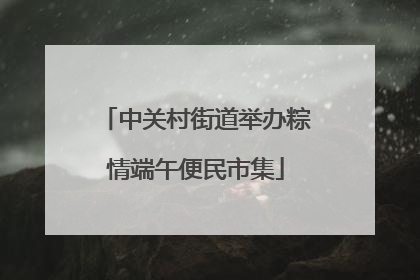 中关村街道举办粽情端午便民市集