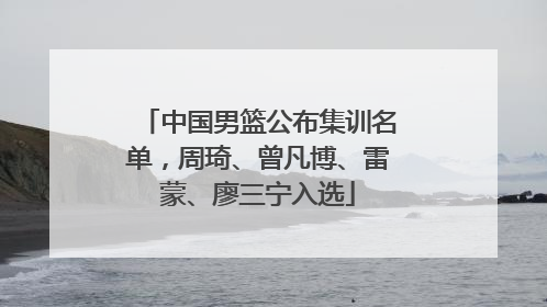 中国男篮公布集训名单，周琦、曾凡博、雷蒙、廖三宁入选