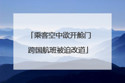 乘客空中欲开舱门 跨国航班被迫改道