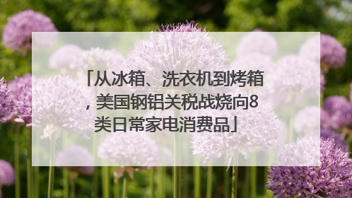 从冰箱、洗衣机到烤箱，美国钢铝关税战烧向8类日常家电消费品