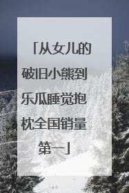 从女儿的破旧小熊到乐瓜睡觉抱枕全国销量第一