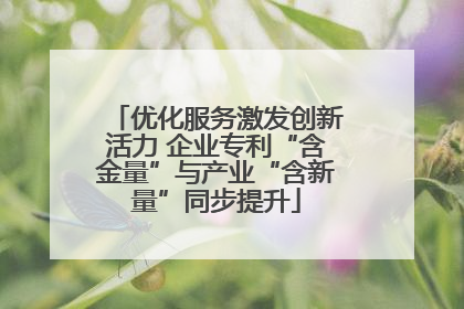 优化服务激发创新活力 企业专利“含金量”与产业“含新量”同步提升