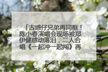古惑仔兄弟再同框！陈小春演唱会现场被郑伊健感动落泪，二人合唱《一起冲一起闯》再现青春回忆