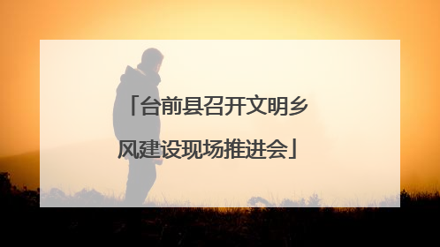 台前县召开文明乡风建设现场推进会