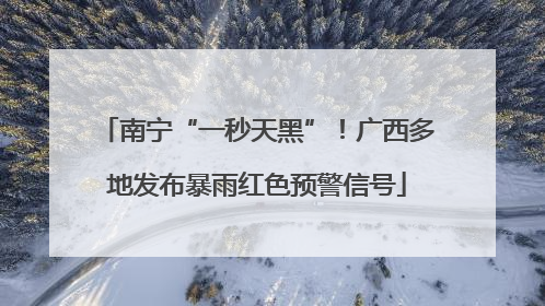 南宁“一秒天黑”！广西多地发布暴雨红色预警信号