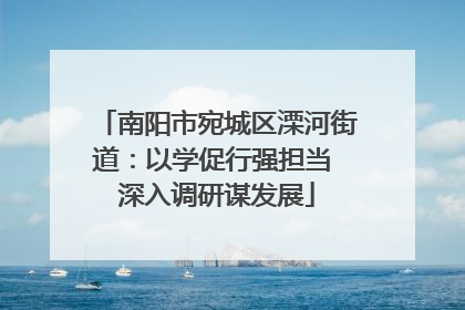 南阳市宛城区溧河街道：以学促行强担当 深入调研谋发展