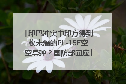 印巴冲突中印方得到一枚未爆的PL-15E空空导弹？国防部回应
