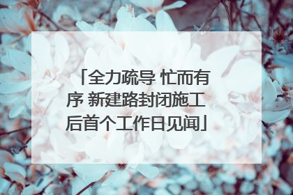 全力疏导 忙而有序 新建路封闭施工后首个工作日见闻
