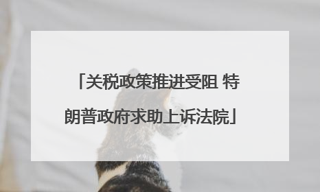 关税政策推进受阻 特朗普政府求助上诉法院