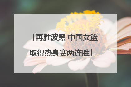 再胜波黑 中国女篮取得热身赛两连胜