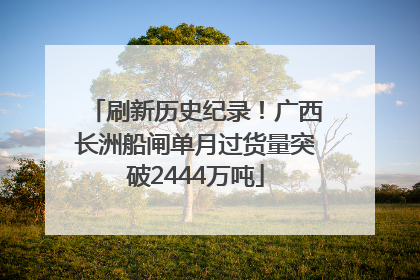 刷新历史纪录！广西长洲船闸单月过货量突破2444万吨
