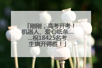 刚刚，高考开考！机器人、爱心纸条……祝18425名考生旗开得胜！