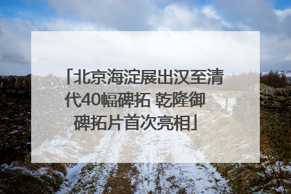 北京海淀展出汉至清代40幅碑拓 乾隆御碑拓片首次亮相