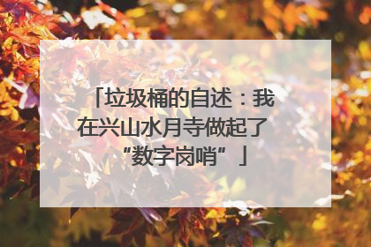 垃圾桶的自述：我在兴山水月寺做起了“数字岗哨”