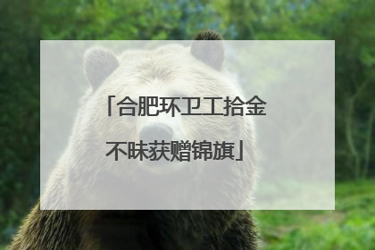 合肥环卫工拾金不昧获赠锦旗