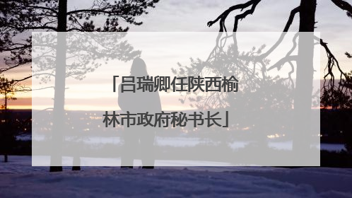 吕瑞卿任陕西榆林市政府秘书长
