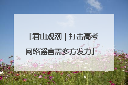 君山观潮｜打击高考网络谣言需多方发力