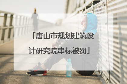 唐山市规划建筑设计研究院串标被罚