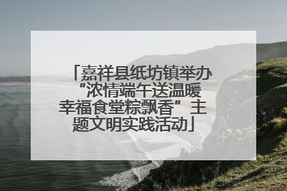 嘉祥县纸坊镇举办“浓情端午送温暖 幸福食堂粽飘香”主题文明实践活动