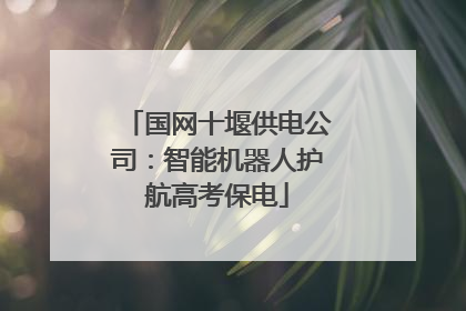 国网十堰供电公司：智能机器人护航高考保电