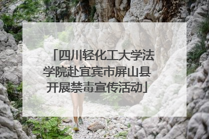 四川轻化工大学法学院赴宜宾市屏山县开展禁毒宣传活动