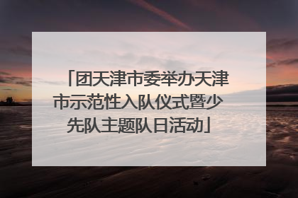 团天津市委举办天津市示范性入队仪式暨少先队主题队日活动