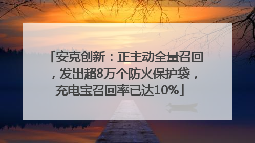 安克创新：正主动全量召回，发出超8万个防火保护袋，充电宝召回率已达10%