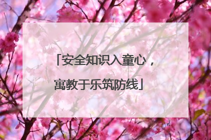 安全知识入童心，寓教于乐筑防线