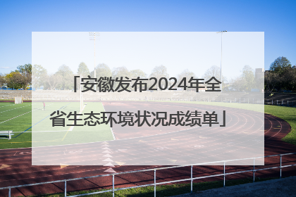 安徽发布2024年全省生态环境状况成绩单