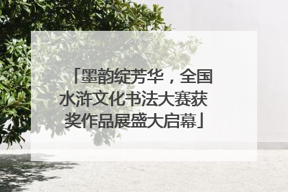 墨韵绽芳华，全国水浒文化书法大赛获奖作品展盛大启幕