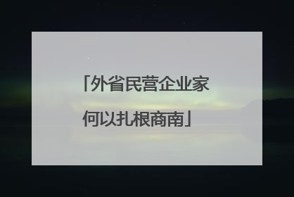 外省民营企业家何以扎根商南