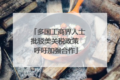 多国工商界人士批驳美关税政策 呼吁加强合作