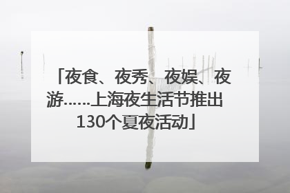 夜食、夜秀、夜娱、夜游……上海夜生活节推出130个夏夜活动