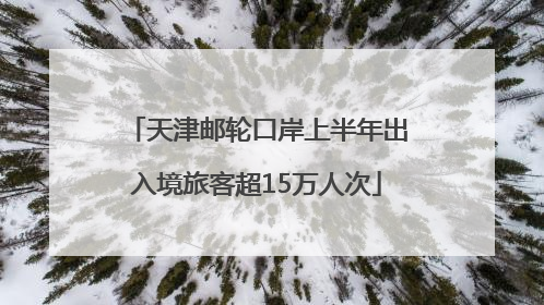 天津邮轮口岸上半年出入境旅客超15万人次