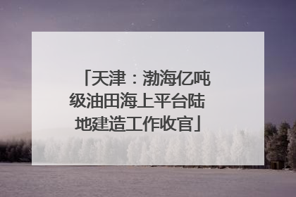 天津：渤海亿吨级油田海上平台陆地建造工作收官
