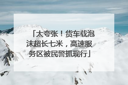 太夸张！货车载泡沫超长七米，高速服务区被民警抓现行