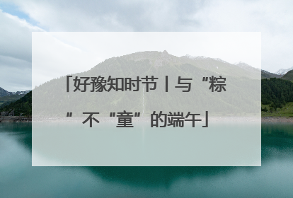好豫知时节丨与“粽”不“童”的端午
