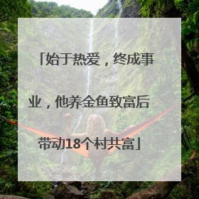 始于热爱，终成事业，他养金鱼致富后带动18个村共富