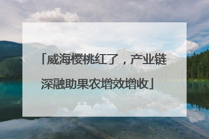 威海樱桃红了，产业链深融助果农增效增收
