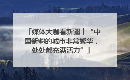 媒体大咖看新疆丨“中国新疆的城市非常繁华，处处都充满活力”