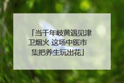 当千年岐黄遇见津卫烟火 这场中医市集把养生玩出花