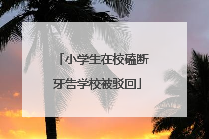 小学生在校磕断牙告学校被驳回