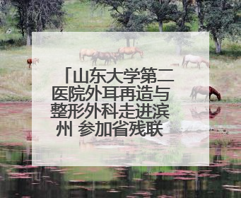 山东大学第二医院外耳再造与整形外科走进滨州 参加省残联“走基层 送康复”行动