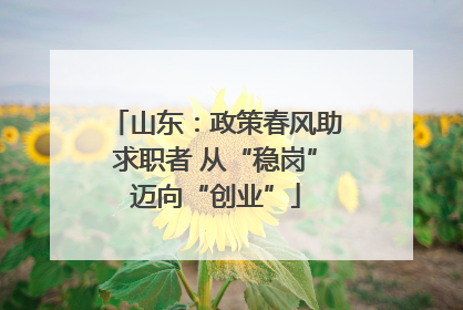 山东：政策春风助求职者 从“稳岗”迈向“创业”