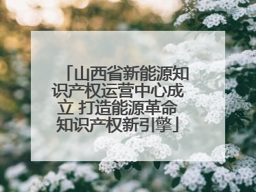 山西省新能源知识产权运营中心成立 打造能源革命知识产权新引擎