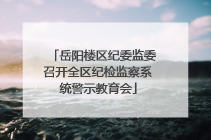 岳阳楼区纪委监委召开全区纪检监察系统警示教育会