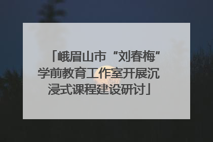 峨眉山市“刘春梅”学前教育工作室开展沉浸式课程建设研讨