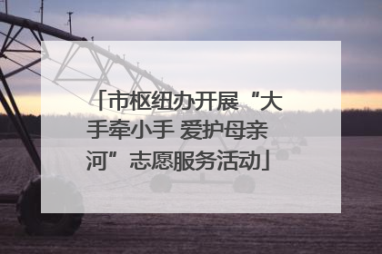 市枢纽办开展“大手牵小手 爱护母亲河”志愿服务活动